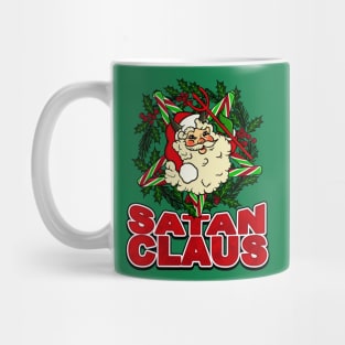 SATAN CLAUS Funny Christmas Satanic Santa Claus Occult Candy Cane Pentagram Mug